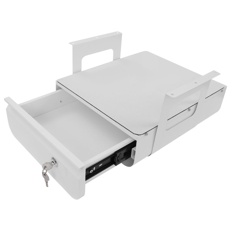 Under Desk Pull-Out Lockable Drawer 29.21*36.32Cm/11.5*14.3In((L*W)