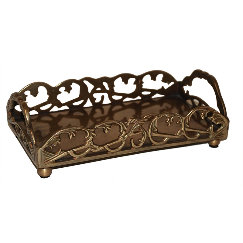 Antique Brass Scroll Guest Towel Holder