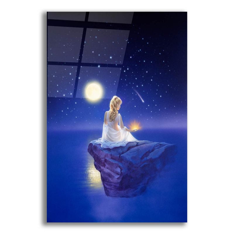 «Gift Of Healing» par Kirk Reinert, art en verre acrylique, H 16 po x l 12 po x P 0,13 po