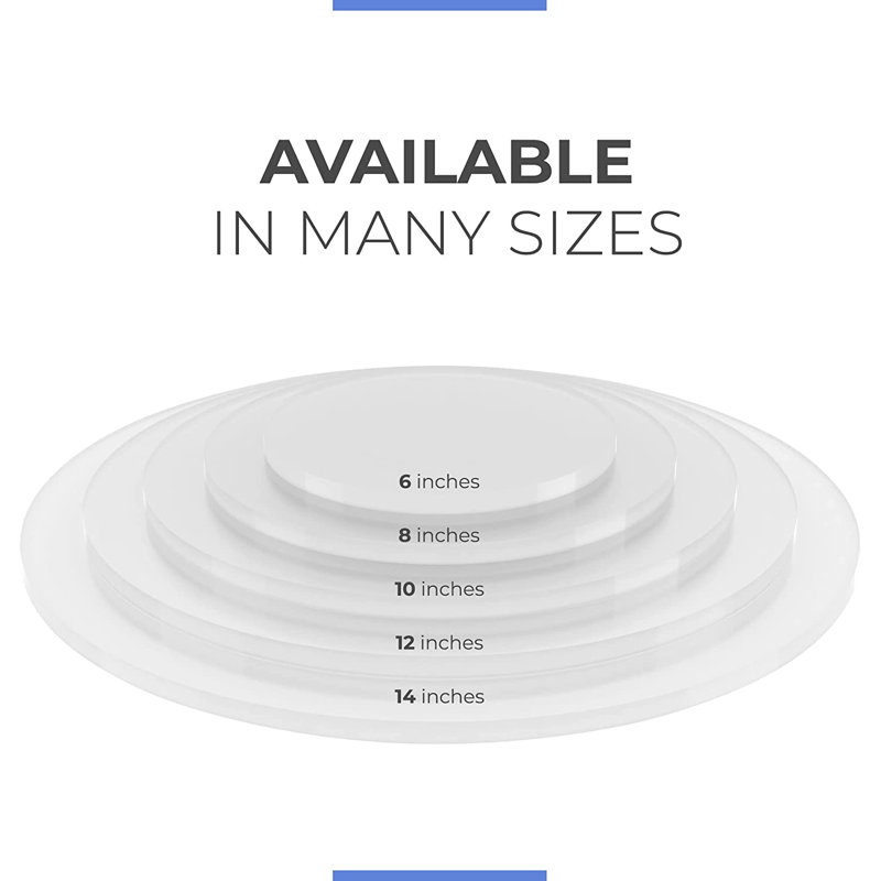 Round Acrylic sheet, Plexiglass for Coffee Table, 0.25" W x 24" L
