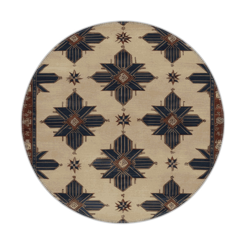 ArtDeco Brown Indoor and Outdoor Area Rug, Rectangle 5' x 7'