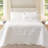 Classic Solid Floral Oversized King Quilt Set Bedding Set California King Bedspread with Shams(White 128"x120")-119238087-119238083