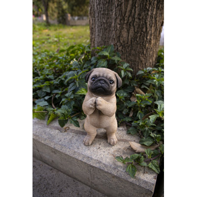 Pug Puppy Statue Praying