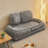 Human Dog Bed Lazy Sofa Couch, 5 Adjustable Positions for Sit Sleep and Fold, Space Saving Design, Gray-386087307