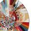 Œuvres abstraites pois et triangles - Art mural abstrait géométrique en métal rond-88628948