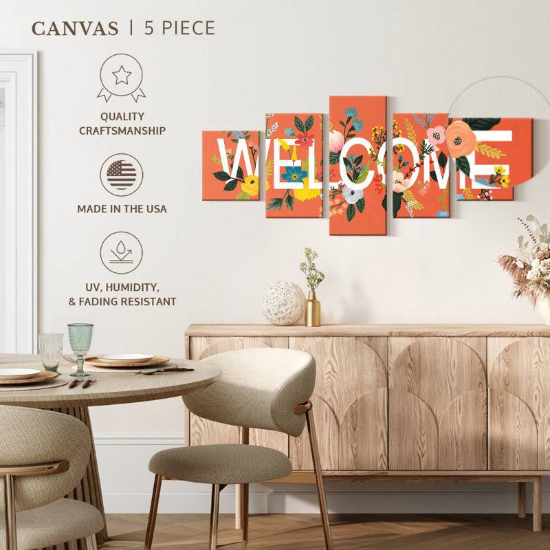 Panneau mural Wild Garden Welcome, H 42 po x l 92 po