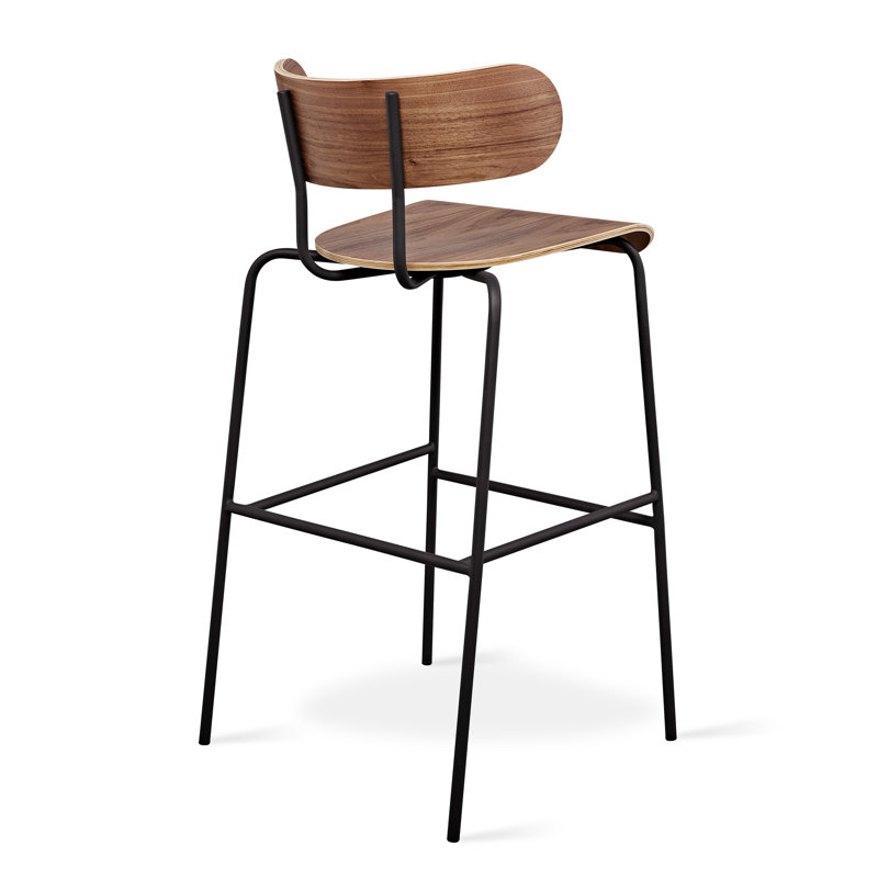 Bantam Bar Stool, Natural Walnut