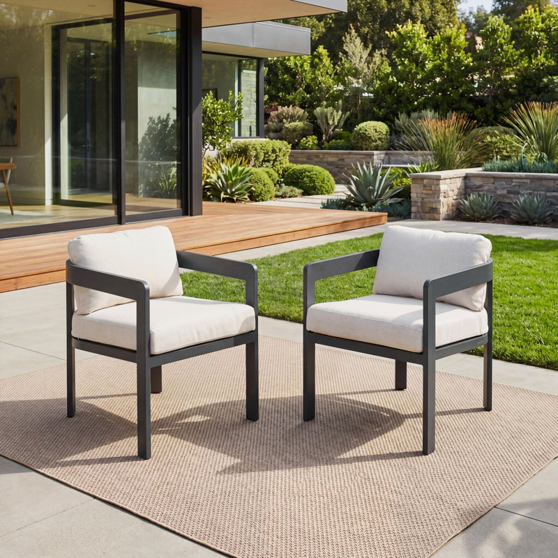 Ensemble de 2 chaises d'extérieur en aluminium