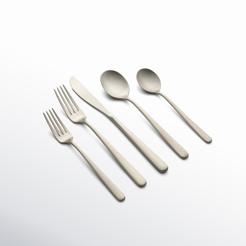 Ensemble de couverts 20 pièces Terri, service pour 4, Satin argenté