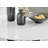 Tierra Sleek White Gloss Round Dining Table Set with 4 Faux Leather Upholstered Dining Chair-1126634955