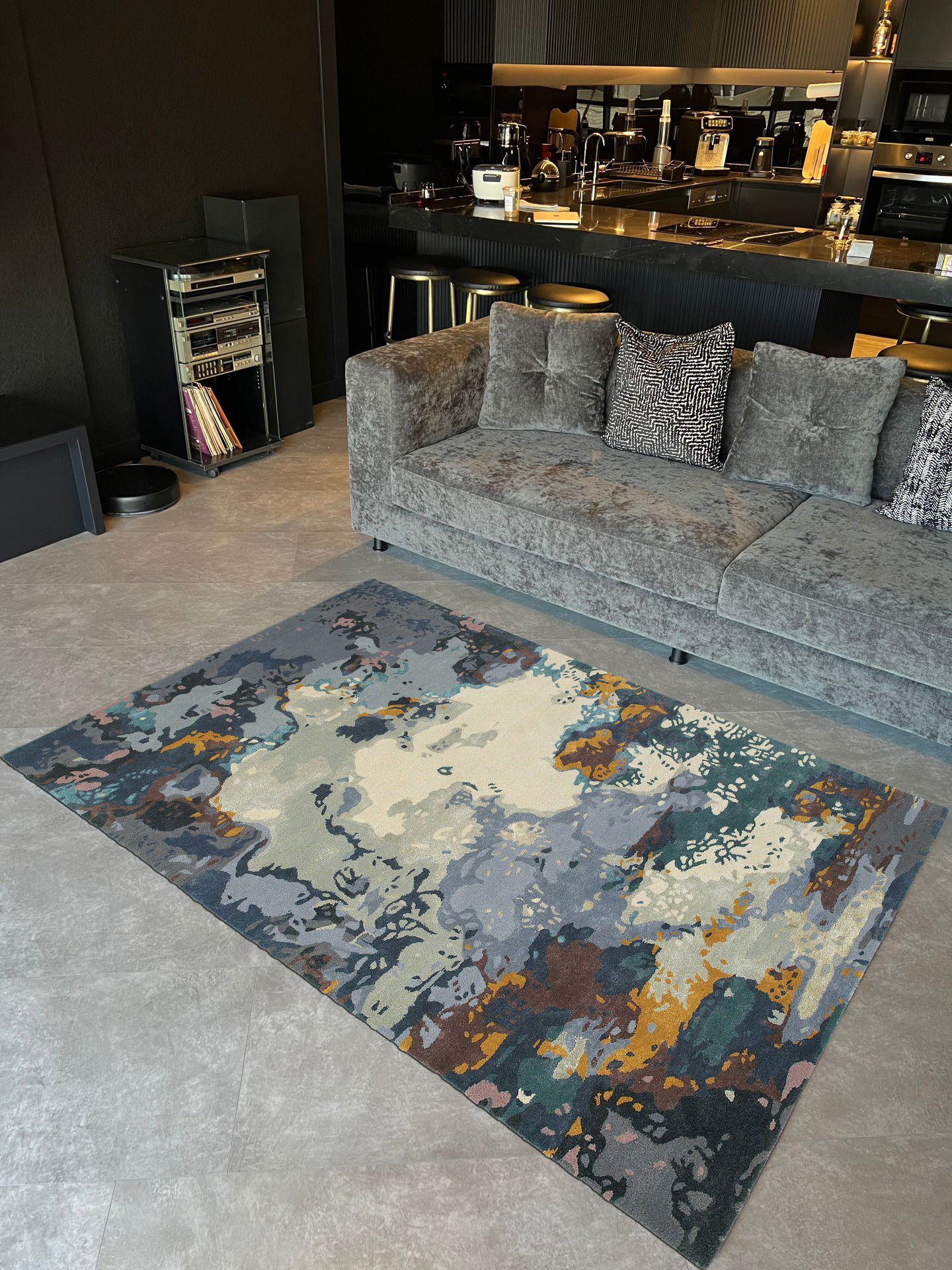 Colours Rug Digital Orren Ellis Marbled Abstract Pastel Coloured Woven Base Digital Print ...