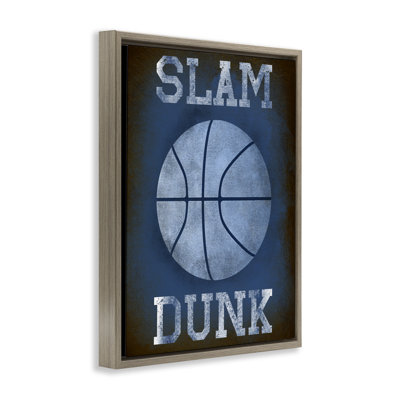Slam Dunk Navy Blue Sports Floating Frame, design by Marcus Prime