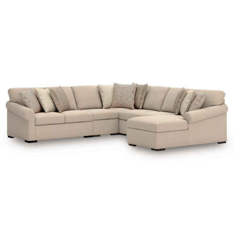 Canapé modulaire 5 pièces avec chaise LadyMae, Orienté à droite