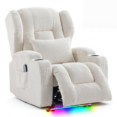 Siège de cinéma inclinable électrique chauffant avec porte-gobelet de 31,5 po de large Aguilera Ilan