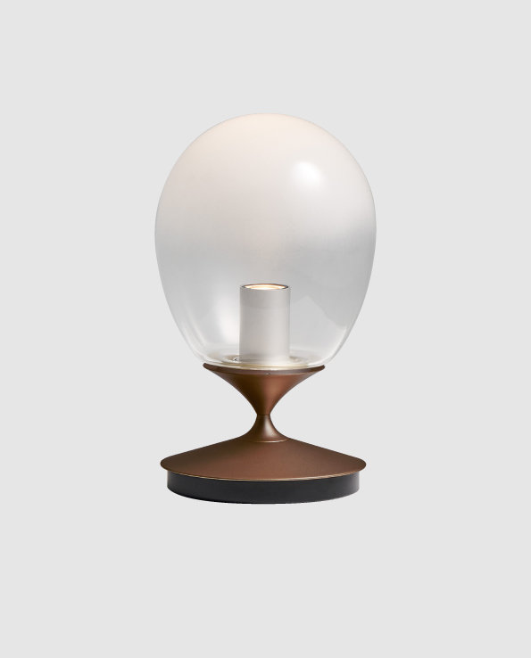 Table Lamp, Bronze, 11" H x 6.3" W x 6.3" D