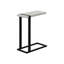 Modern Accent Table With Grey Laminate Top And Black Metal Base, For Bedroom & Living Room, 18.96"X9.5"X25 Contemporary Side Table, Top, Bedroom, 18.96 In L X 9.5 W 25 H
