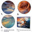 «Blue and Orange Sunrise Waves IV» - art mural vagues côtières-807731296-807731312