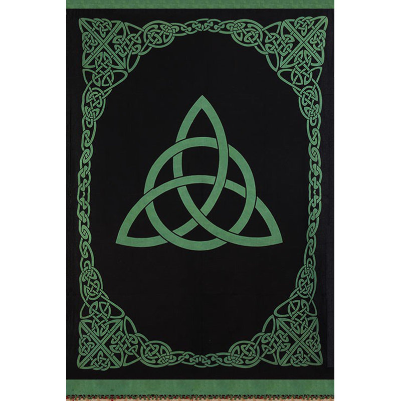 Tapisserie en coton Celtic Tie Dye, H 88 po x l 104 po, Vert