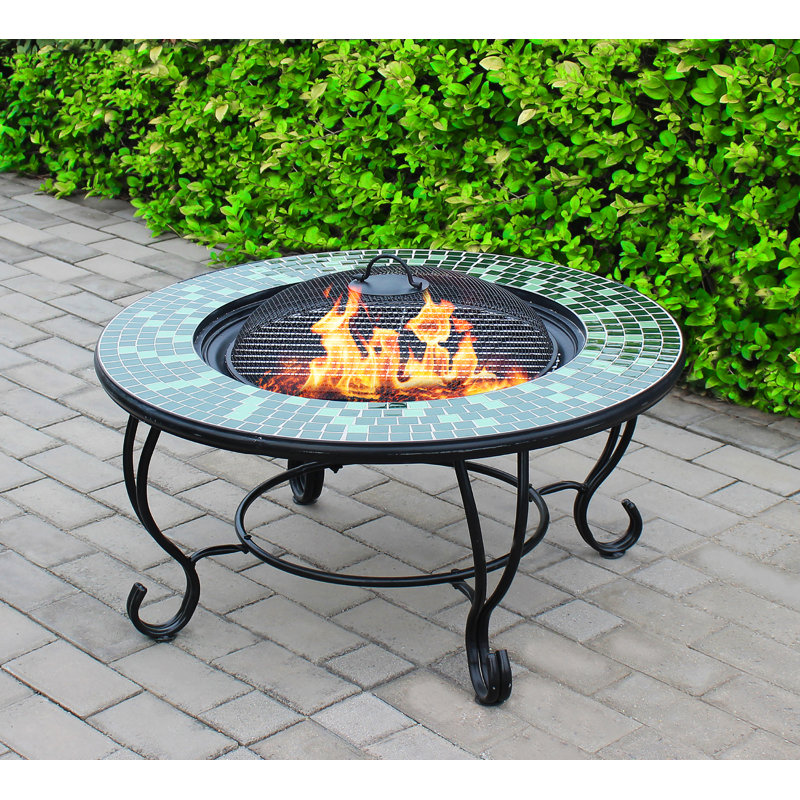 Filipina Round Cast Iron Smokeless Fire Pit Table