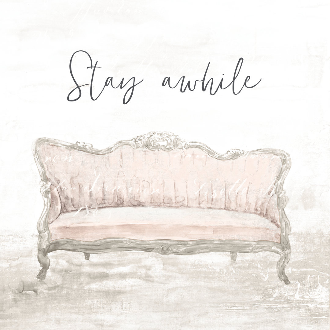 Stay Awhile Sofa - Wrapped Canvas Print