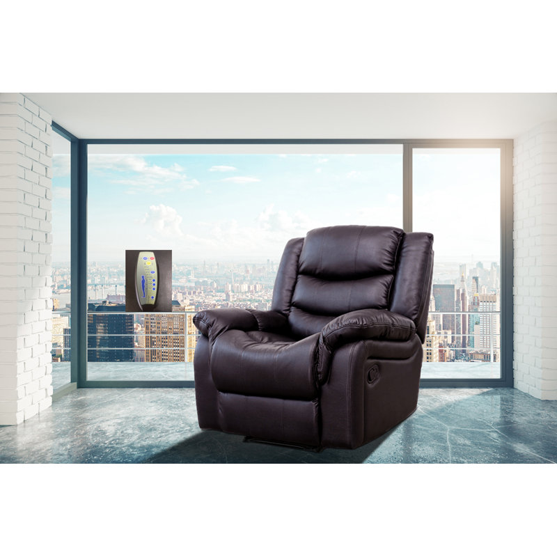 Fauteuil inclinable standard Lanston, Similicuir brun Hickory