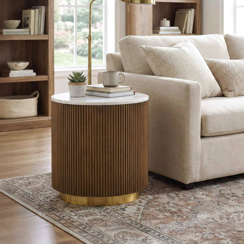 1Pc Round End Table
