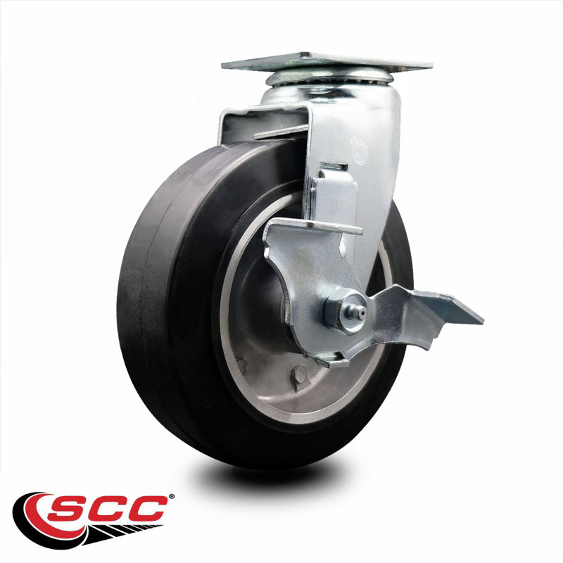 Caoutchouc sur roulettes en aluminium