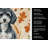 Miniature Parti Poodle Heirloom Fall Kitchen Towel-1218231519