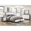 Commode cinq tiroirs ivoire et gris pour chambre à coucher 1 pièce