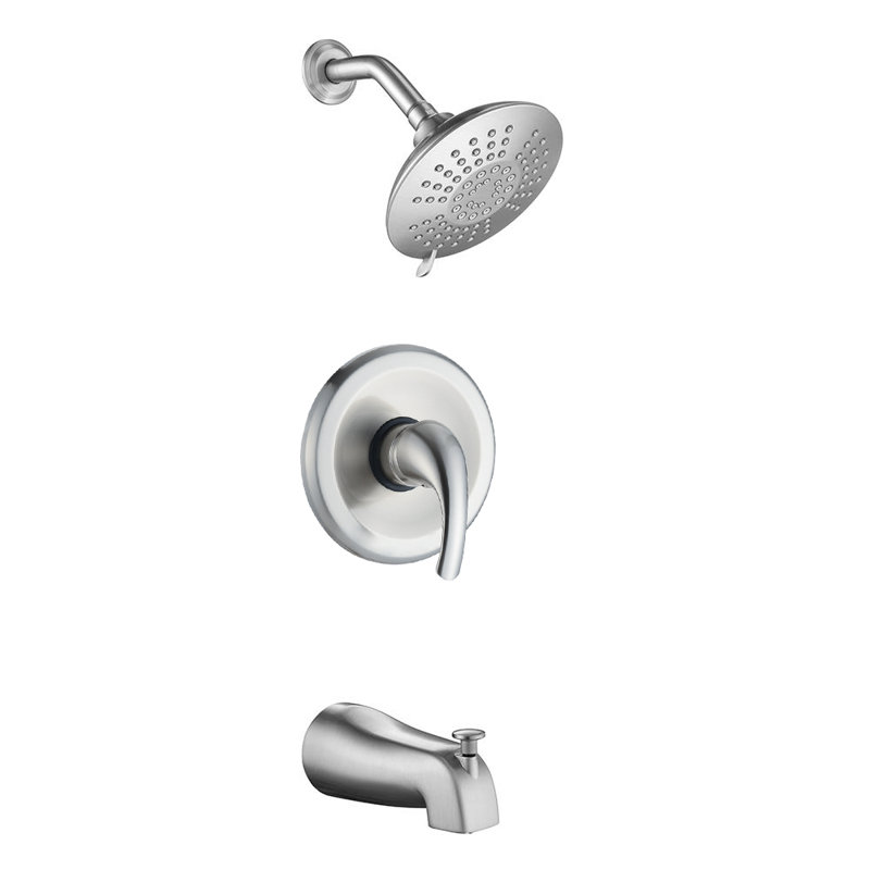 All-In-One Kit with Rough in-Valve, Brushed Nickel 