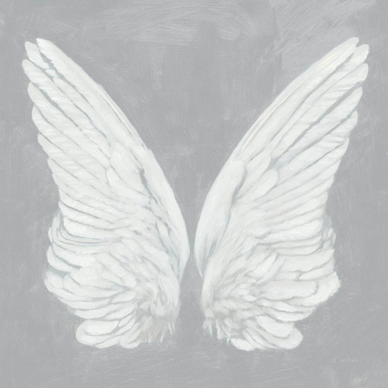Wings I On Grey, H 36 po x l 36 po