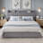 Upholstered Bed Frame with 2 Footboard Drawers and Storage Platform-2074587205-2074587203