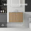 Meuble-lavabo flottant avec comptoir en marbre de culture et portes à fermeture en douceur-133668244
