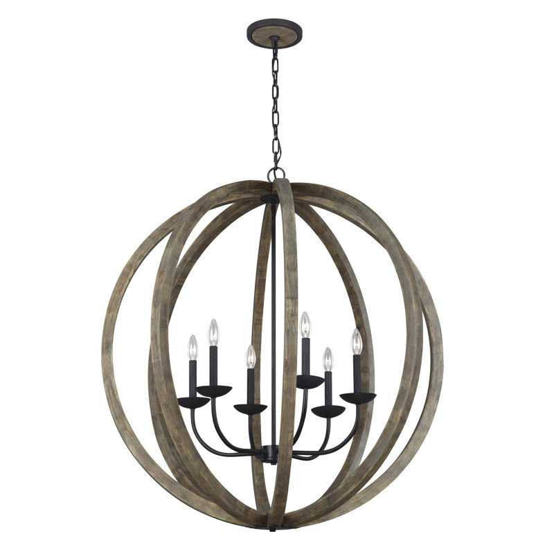 Luminaire suspendu sphère 6 lumières Maxwell