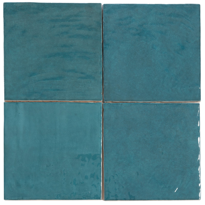 Carrelage imitation brique en céramique 5,2 po x 5,2 po, Vert
