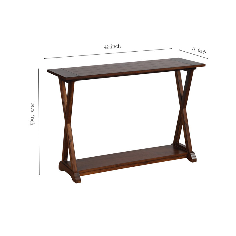 Table basse avec tablette de rangement Danson, Café