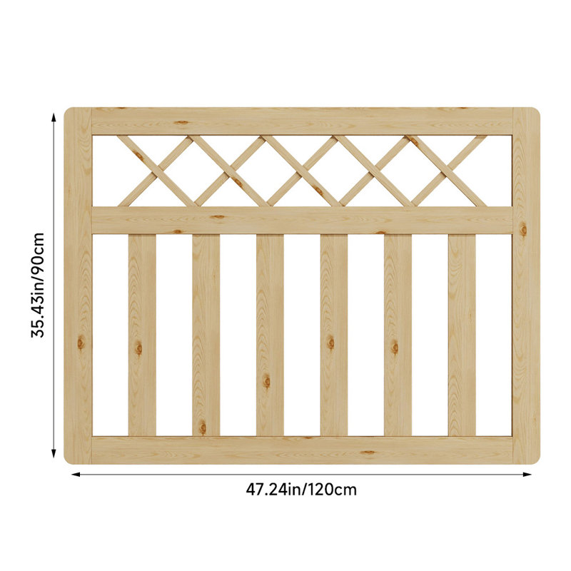 90cm H x 120cm W Wood Gate, Yellow