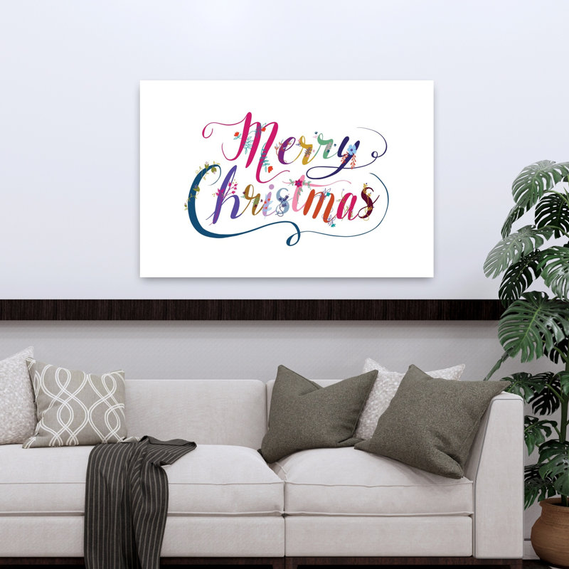 Boho Merry Christmas II 1 Piece Wrapped Canvas Wall Art, 81.28cm H x 121.92cm W