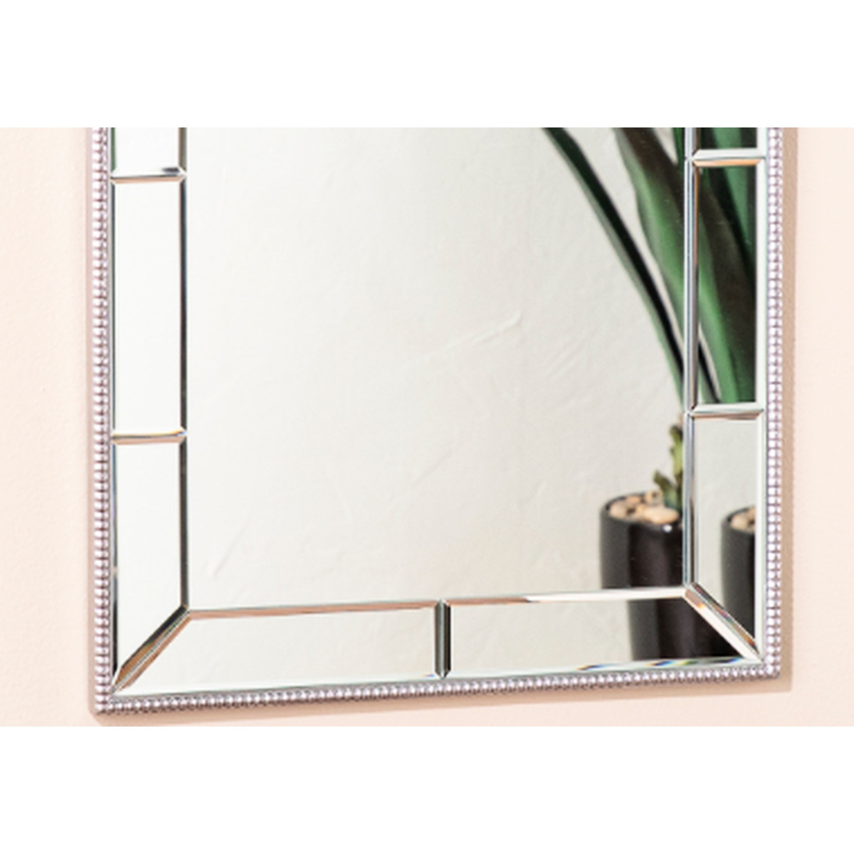 CaneCreations Decorative Mirror - Painted Silver Frame Adds ...