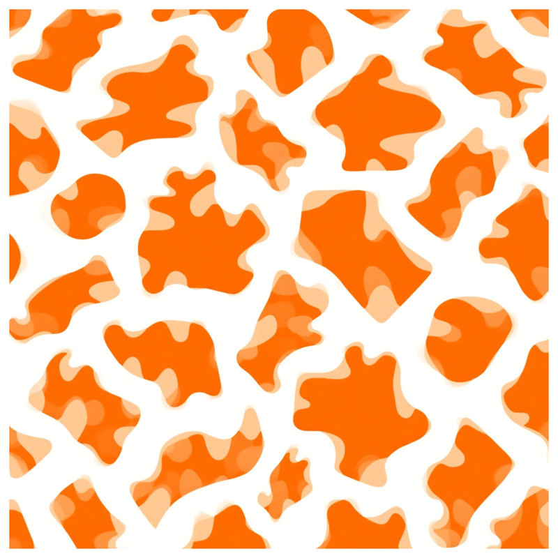 Orange Camouflage Pattern Duvet Covers, Queen