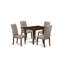 Ensemble de salle à manger en bois d'hévéa massif Halfon Drop Leaf-302565351-302565350-302565345
