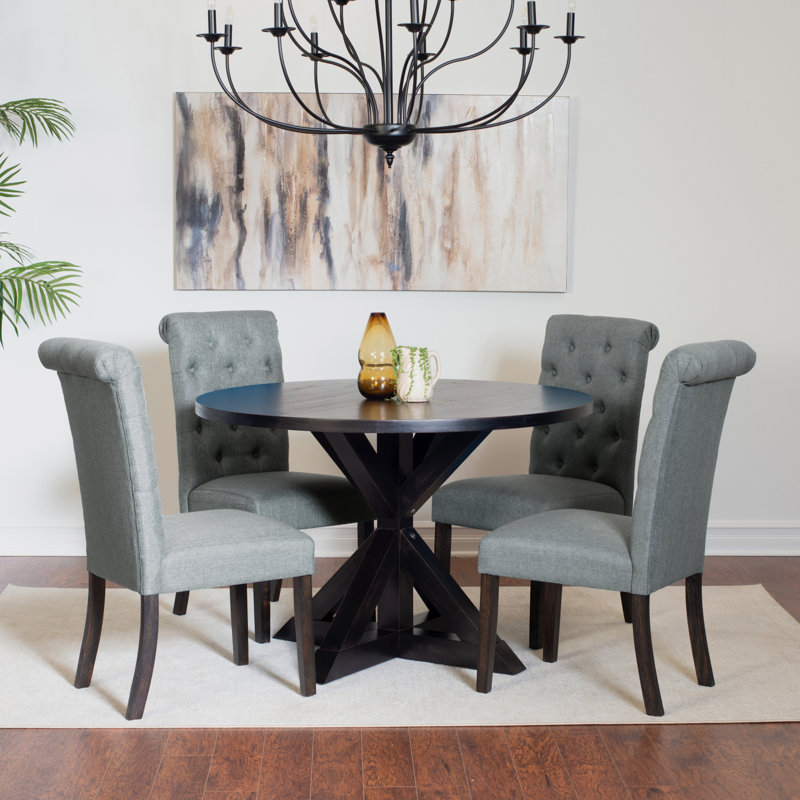 Table de salle à manger avec chaises élégantes Nylander, Bleu