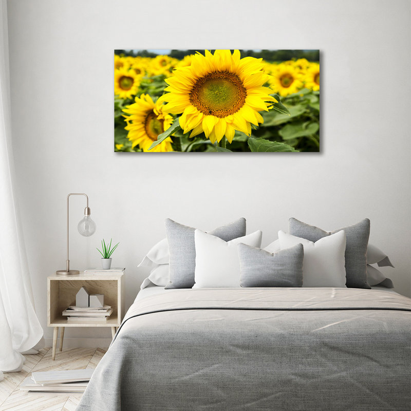 Field Of Sunflowers - Wrapped Canvas Print
