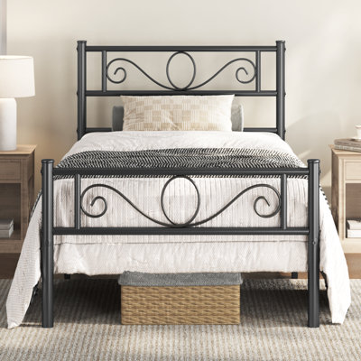 Metal Bed Frame with Headboard/Under-Bed Storage