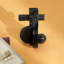 Modern Abstract Balance Sculpture – Black Matte Resin Decorative Accent (22.9 cm) 