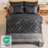 7-Piece Stripe Geometric Comforter Set, Soft Microfiber All-Season Complete Bedding Set-122815462-122815463
