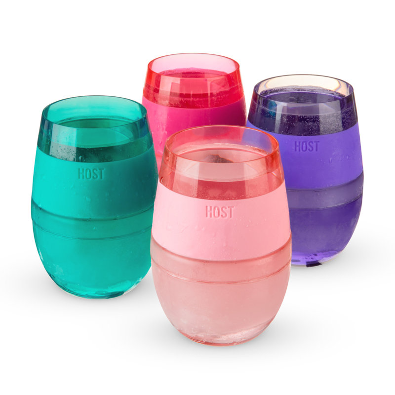 4 pièces de 8,5 oz Ensemble de verres à vin en plastique tout usage