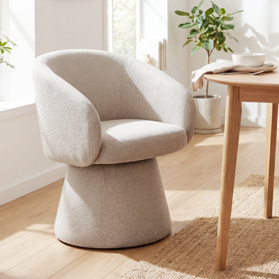 Chaises de salle à manger modernes modernes à dossier incurvé en chenille de 25 po de largeur Stoehrs