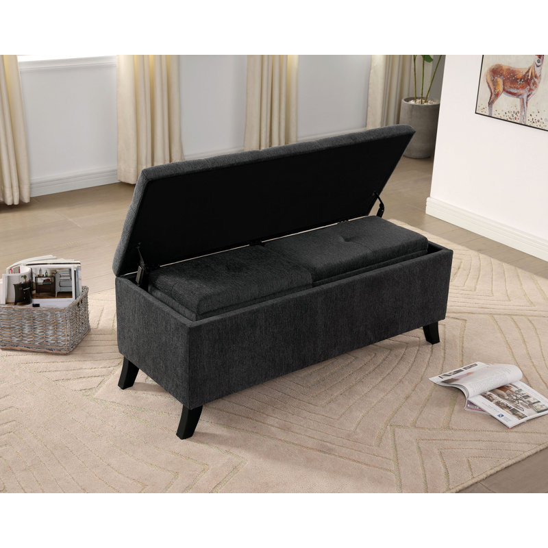 Polyester Upholstered Storage Bench