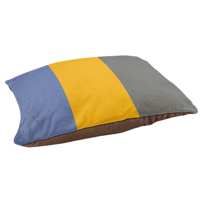 Coussin Designer, Moyen (L 30 po x l 40 po), Bleu basketball / jaune basketball / gris basketba